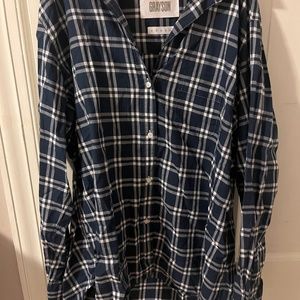 Grayson plaid blouse